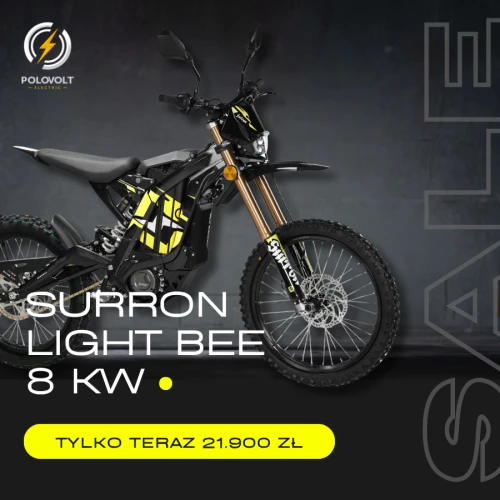 SURRON LIGHT BEE 8 kW L1e – ELEKTRYCZNY CROSS Z homologacją  2026 (CZARNY)